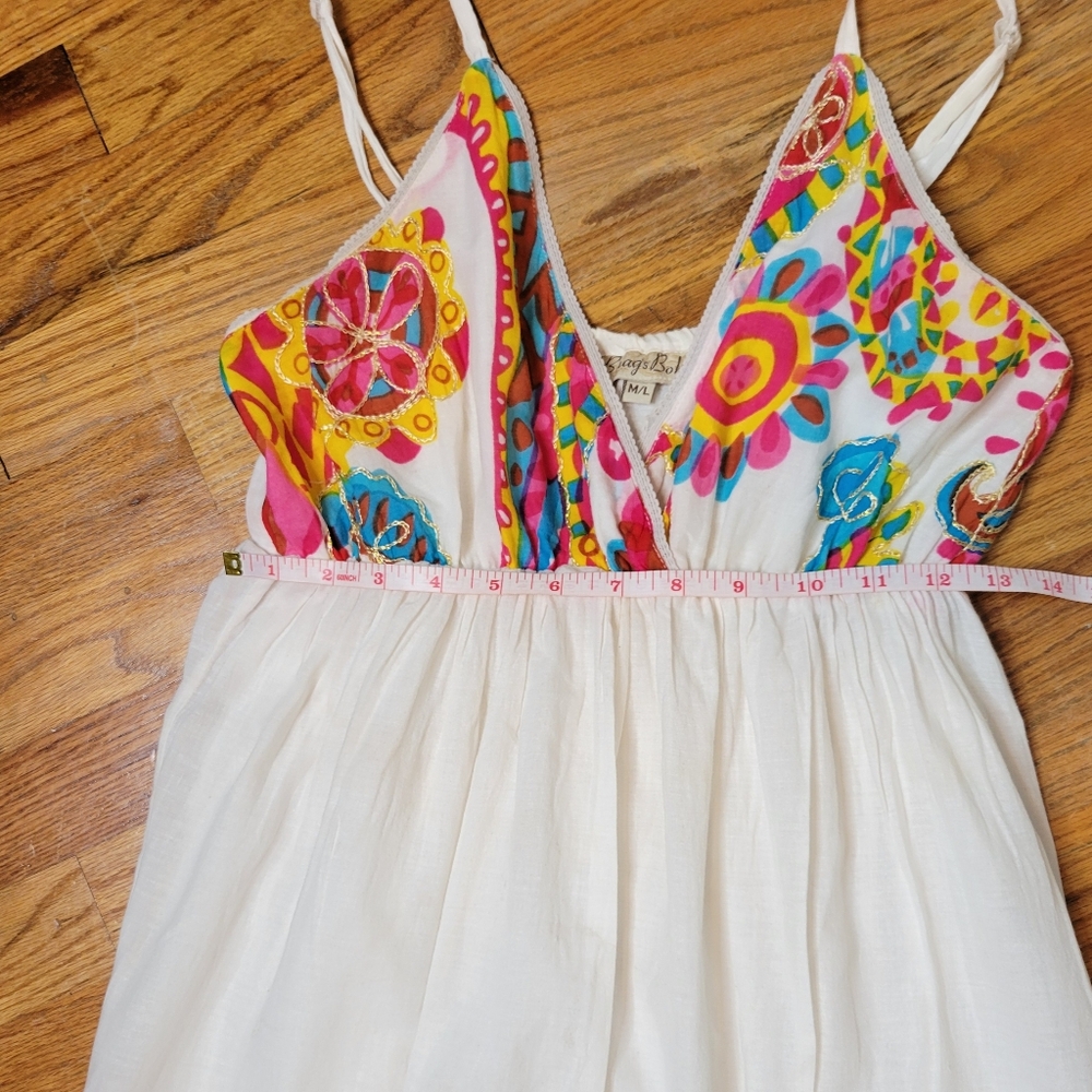 Bhag's Boho Colorful Paisley Maxi Dress Size M/L - Picture 13 of 16